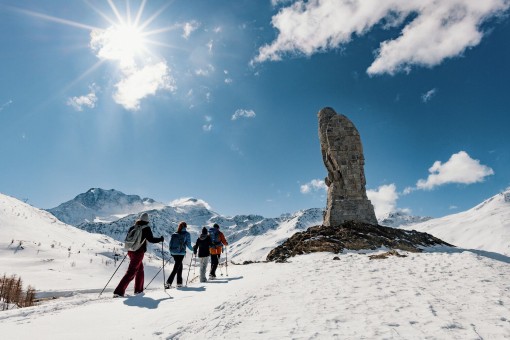 Schneeschuhlaufen auf dem Simplonpass © Brig Simplon, Silvano Zeiter