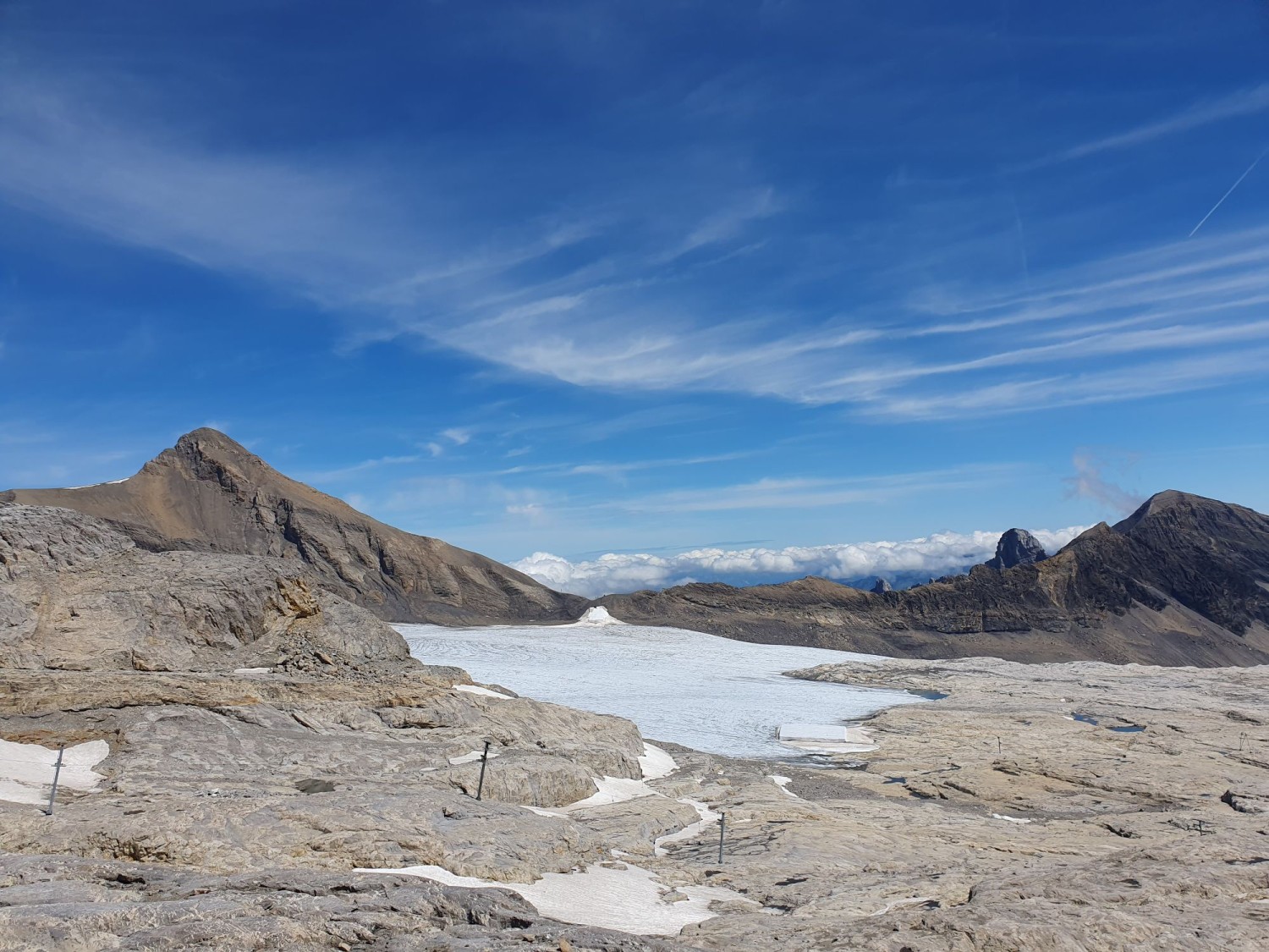 Glacier de Zanfleuron et lapiés